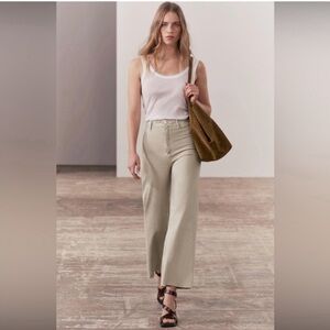 NWT Zara Marine Straight High Rise Jeans | Size 2 | Stone Gray/Tan/Cream/Beige